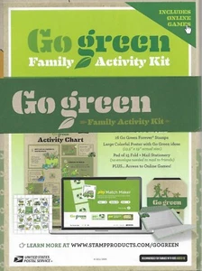 Kit de actividades Go Green -15 notas plegables y por correo y 16 estampillas Forever 2011 Scott #4524 - Imagen 1 de 7