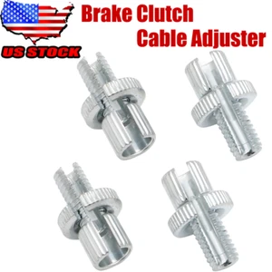 4pc Motorcycle ATV Brake Clutch Cable Adjuster 8mm Larger Adjusting Nut Bolt USA - Picture 1 of 9