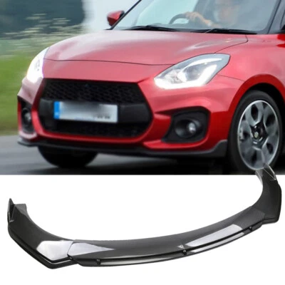 For Suzuki Swift 89-2020 Car Front Bumper Lip Spoiler Splitter Kit Carbon Style Foto 1 de 4