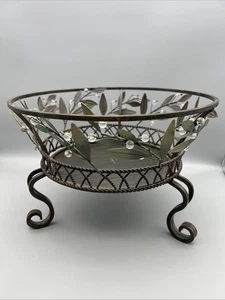 PartyLite Garden Lites 3 Wick Candle Metal Wire Holder Basket Stand - Picture 1 of 8