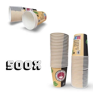 500x Kaffeebecher To Go 200ml 8oz Einweg Pappbecher - Coffee Tee Heißgetränke - Bild 1 von 5