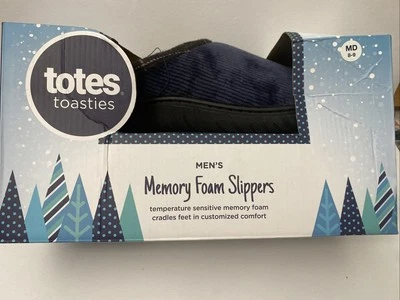 Zapatillas de espuma viscoelástica TOTES Toasties para hombre talla MD 8-9 ¡NUEVAS en caja! E66 Foto 1 de 3