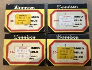 1950’s Dennison Gummed Labels (Lot of 4 Boxes) - Picture 1 of 3