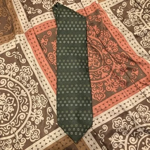 Structure Tie Grey Brown Geometric - Picture 1 of 6