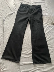 Lauren Jeans Co Ralph Lauren High Rise Bootcut Wide Leg Jeans Women’s 10 Black - Picture 1 of 10
