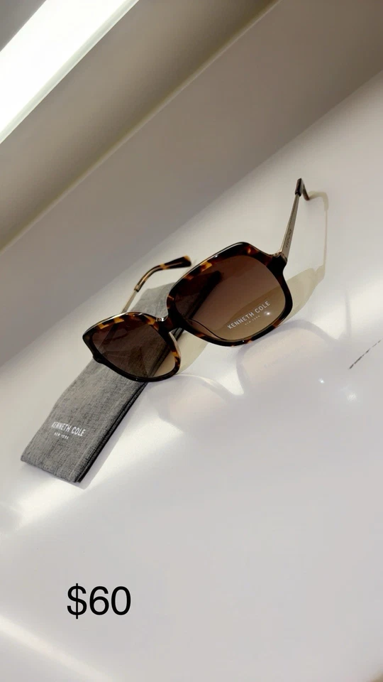 Óculos de sol Kenneth Cole Reaction KC 1305, 52F tartaruga / marrom 53mm #E59 - Imagem 1 de 1