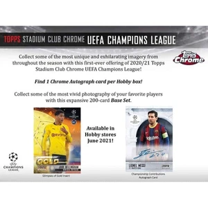 20-21 Topps UEFA Champions League Stadium Club Chrome Soccer Hobby new 21TOSSCC - Picture 1 of 4