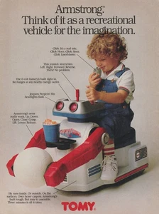 Tomy Armstrong 1986 - vehículo robot coche juguete preescolar - foto publicitaria impresa - Imagen 1 de 1