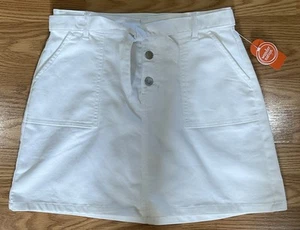 Wonder Nation Girls PLUS XXL (18) White Denim Skirt Adjustable Waist w/ Tie NWT - Picture 1 of 11