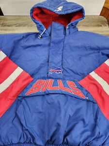 Vintage Buffalo Bills Starter NFL Pro Line Pouch Pullover Jacket Men's XL Hooded