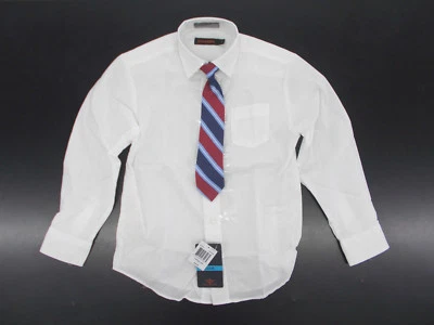 Camisa de vestir blanca Dockers de $30 para niños con corbata a rayas tallas 4-8 Foto 1 de 4