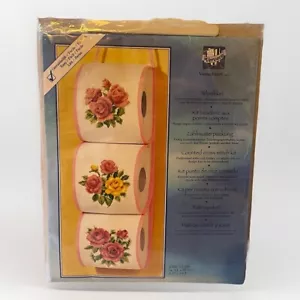 VERVACO Cross-Stitch Kit Toilet Roll Holder ROSES 11cm x 42cm 4.4"x16.8” - Picture 1 of 2