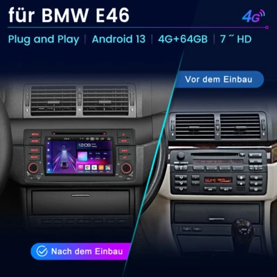 7'' Autoradio HD Für BMW E46 3er 318 320 325 GPS Navi CD DVD USB BT SWC FM DAB+ - Bild 1 von 4