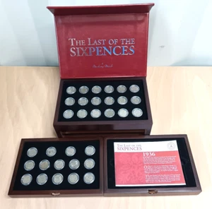 The Last of The Sixpenses Collection Danbury Mint 1936-1967 Complete 32 Coins - Picture 1 of 10
