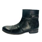 Blackstone Men's AM19 Leather Side Zip Black Ankle Boots Size EU43 US 9.5-10 EUC