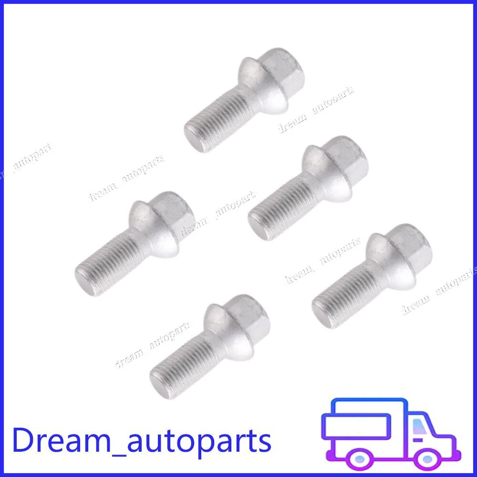Set of 5 Wheel Lug Bolts Nuts Fit for Mercedes Benz SL500 SL550 CLS550 C250 C350 - Image 1 of 4