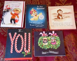 5 Neuheiten Vintage künstlerische ausziehbare Pop Up Grußkarten 2 Weihnachten 3 Geburtstag - Bild 1 von 5