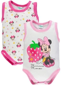 Body Neonato Manica Corta Disney Minnie 24 Mesi 92 cm Set 2 pz Rosa e Fuxia AF50 - Foto 1 di 2