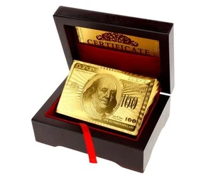 24k Gold Plated Playing Cards Full Poker Deck 99.9% Pure - Picture 1 of 2