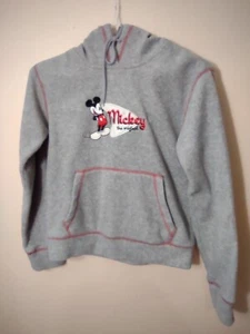 Disney Mujer Talla Pequeña Gris Rojo Polar Mickey Mouse La Original Sudadera con Capucha Jersey - Imagen 1 de 4
