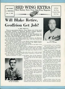 Red Wing Extra March 9, 1965 Montreal Canadiens vs Detroit Red Wings Newsletter - Picture 1 of 4