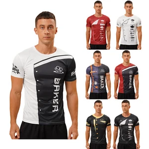 Mens Chef T-shirts Restaurant Kitchen Hotel Cooks Shirt Summer Short Sleeve Tops - Picture 1 of 91