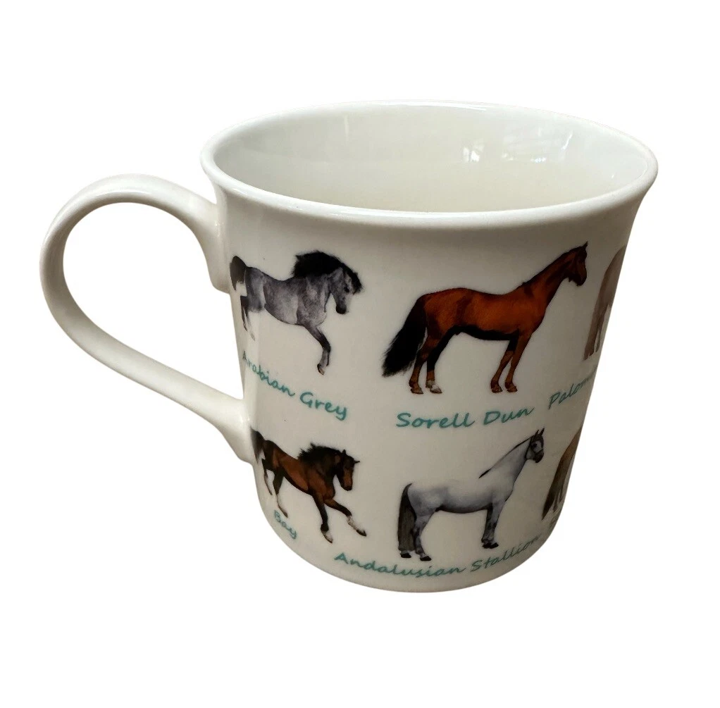 Mikasa Tipperleyhill Taza De Porcelana Con Estampado De Caballo, 380ml Taza De Porcelana Fina Con Detalles