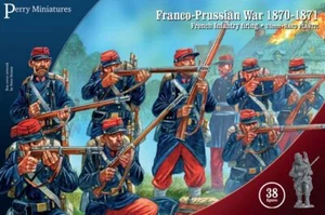 Guerra franco prussiana linea di tiro fanteria francese 1870-1871 28 mm Francia - Foto 1 di 4