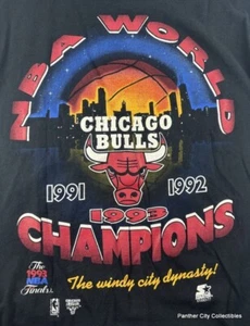 Vintage 1993 Starter Chicago Bulls NBA World Champions Shirt size L Large - Picture 1 of 5