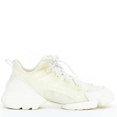 CHRISTIAN DIOR D-Connect белый кремовый резиновый слой кроссовки EU38 - Изображение 1 из 4