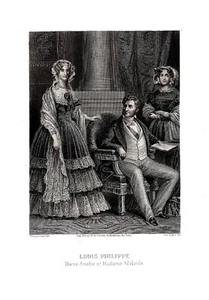Louis Philippe, Marie Amelie et Madame Adelaide - Philippoteaux - Colin - 1860 - Picture 1 of 1