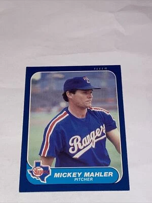 1986 (RANGERS) Fleer Update #70 Mickey Mahler - Image 1 of 4