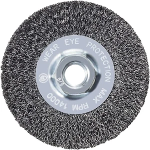 187010 - Ruota in filo crimpato 4" X 1/2" X 5/8"-11, filo in acciaio al carbonio .014 - Foto 1 di 12