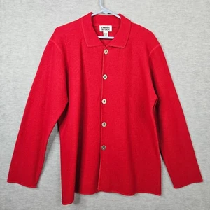 Chico's Design Women's 100% Wool Button up Sweater blazer Size 1 - Picture 1 of 6