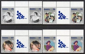Juego de par de canaletas Queen Mothers 85 cumpleaños Jamaica sin montar o nunca montada 1985 - Imagen 1 de 1