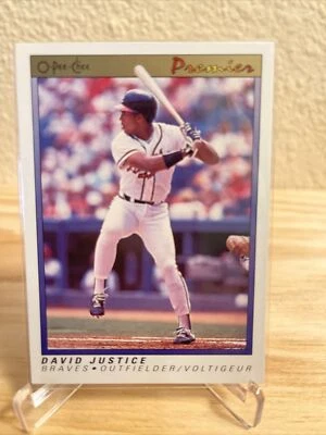 1991 O-Pee-Chee OPC Premier #70 David Dave Justice Foto 1 de 4