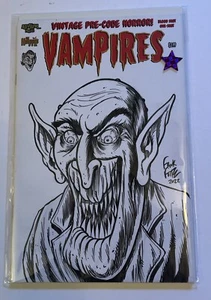 Vampires: Blood Shot #1C W/ Original Drawing Of Vampire By Frank Forte - Picture 1 of 11