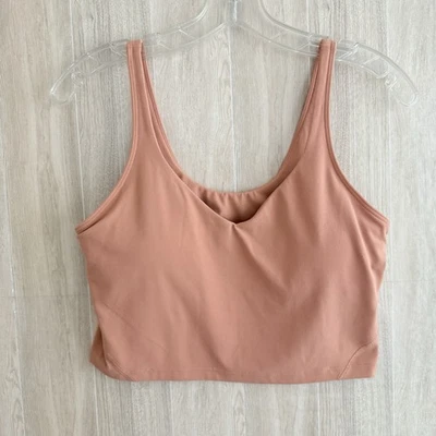 Lululemon Tank Top Women 10 Cropped Align Savannah Built In Bra Yoga Run - Image 1 of 4