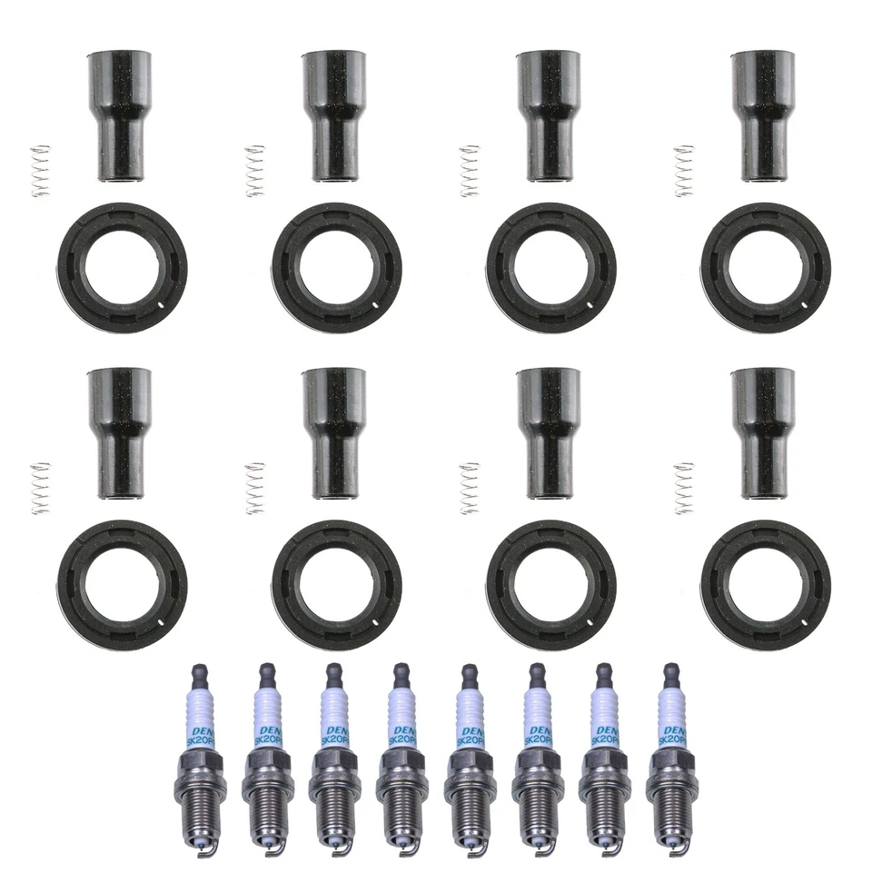 Kit de 8 botas bobinas Denso 8 velas de ignição irídio longa vida útil para Sequoia Tundra V8 - Imagem 1 de 1