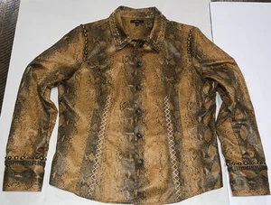 REBA Damen Kunstleder Nieten Jacke Gr. L braun Western Rock Biker Cowgirl  - Bild 1 von 16