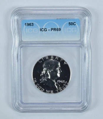1963 Franklin Half Dollar PR69 ICG *1732 - Image 1 of 4