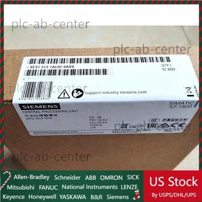 New Siemens SIMATIC S7-1500 CPU 1513-1 PN 6ES7513-1AL02-0AB0 6ES7 513-1AL02-0AB0 - Image 1 of 4