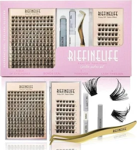 Spiky Cluster Lashes, Wispy 8-18mm DIY Eyelash Extensions Kit, C and D Curl Pro - Picture 1 of 9