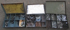 Job Lot of Various Bolts Nuts & Grommets In Metal Organiser Cases Incl TEWEL - Picture 1 of 10