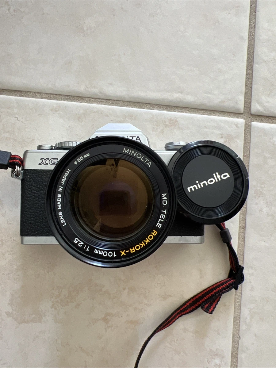 Minolta MD Camera Lenses 100mm Focal f/2.5 Maximum Aperture for