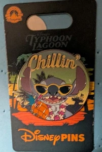 Disney Parks Typhoon Lagoon Water Park Stitch Chillin’ Open Edition Pin 2023 - Picture 1 of 1