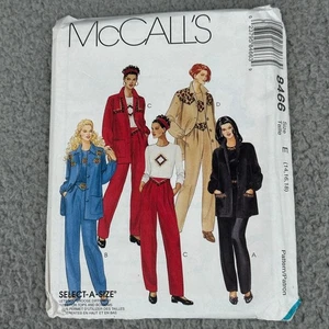 McCalls 8466 Sewing Pattern Jacket Top & Pants Size 14 16 18 Uncut Vintage 90s - Picture 1 of 6
