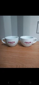 Par de tazas de café Costa tazas x 2 bebidas blancas calientes té pequeño 2019 - Imagen 1 de 6