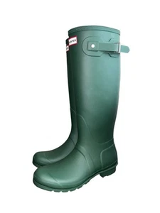 Hunter Original Tall Back Adjustable Women's Hunter Green Rain Boots Size 9M - Picture 1 of 9