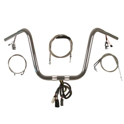 Kit de suspensión de mono precableado 1 1/4" cromo 16" Harley Dyna Fat Bob 2008-2011 Foto 1 de 3